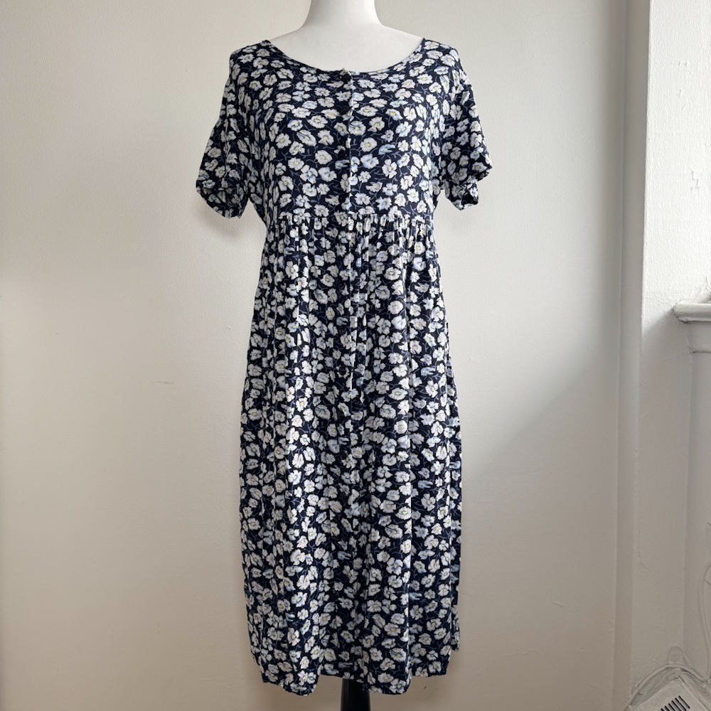 90s Grunge Floral Pattern Dress